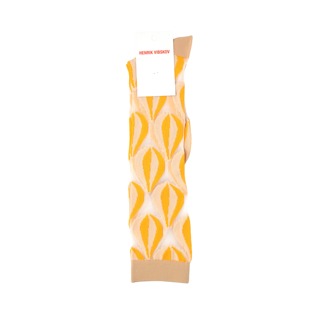 Onion Femme Socks ORANGE BEIGE BUBBLES