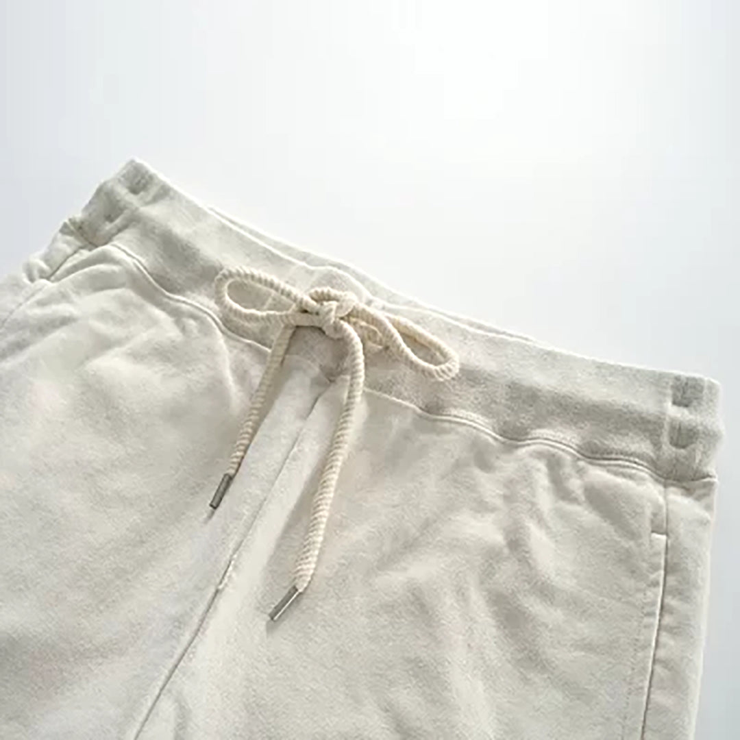 FRENCH TERRY SLIT PANTS OFF WHITE