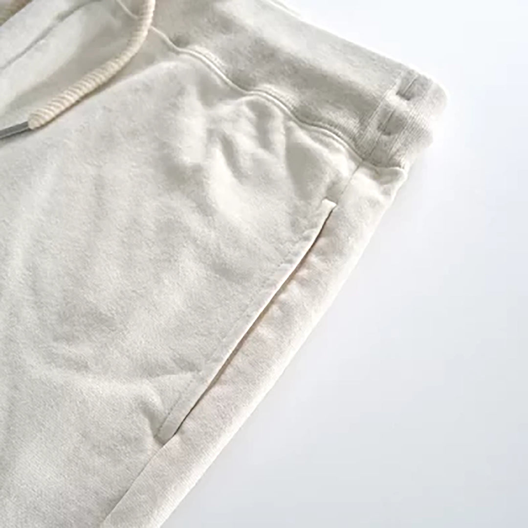 FRENCH TERRY SLIT PANTS OFF WHITE