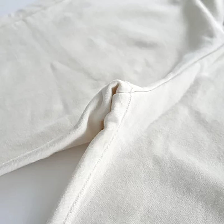 FRENCH TERRY SLIT PANTS OFF WHITE