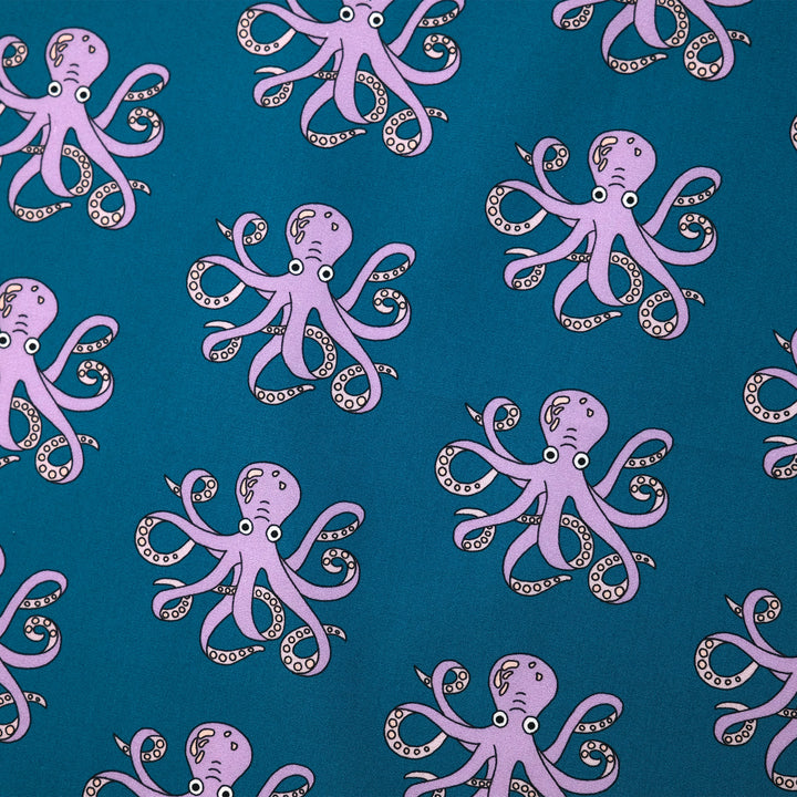 SICILY "OCTOPUS ALL OVER" コットン ハンカチーフ（クラシック） TURQUOISE BLUE