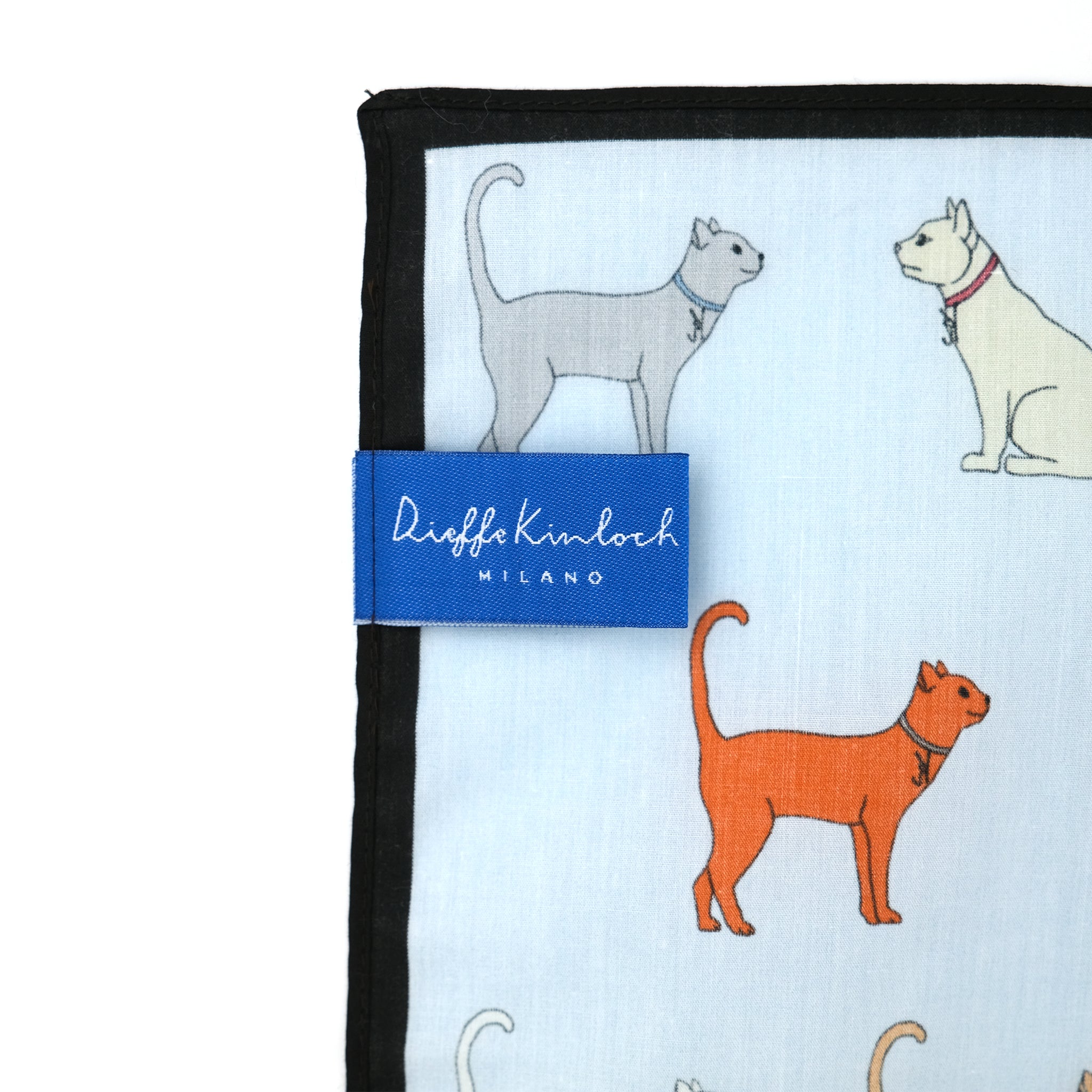 VENEZIA ”CATS ALL OVER” コットン ハンカチーフ（ソンブレロ） SAX