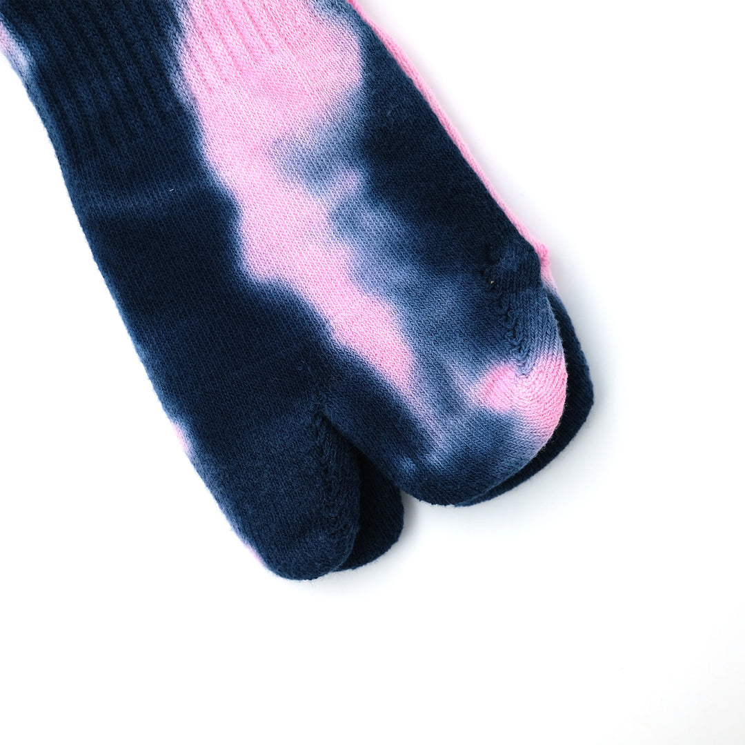 Tie Dye Socks PINK × NAVY