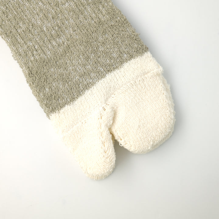 Towel Socks GREEN BEIGE