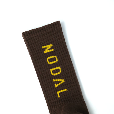 NODAL Logo Socks BROWN