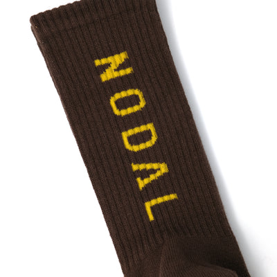 NODAL Logo Socks BROWN