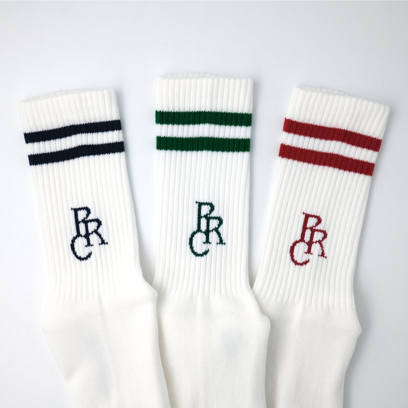 NARROW LINE SOCKS WHITE/RED