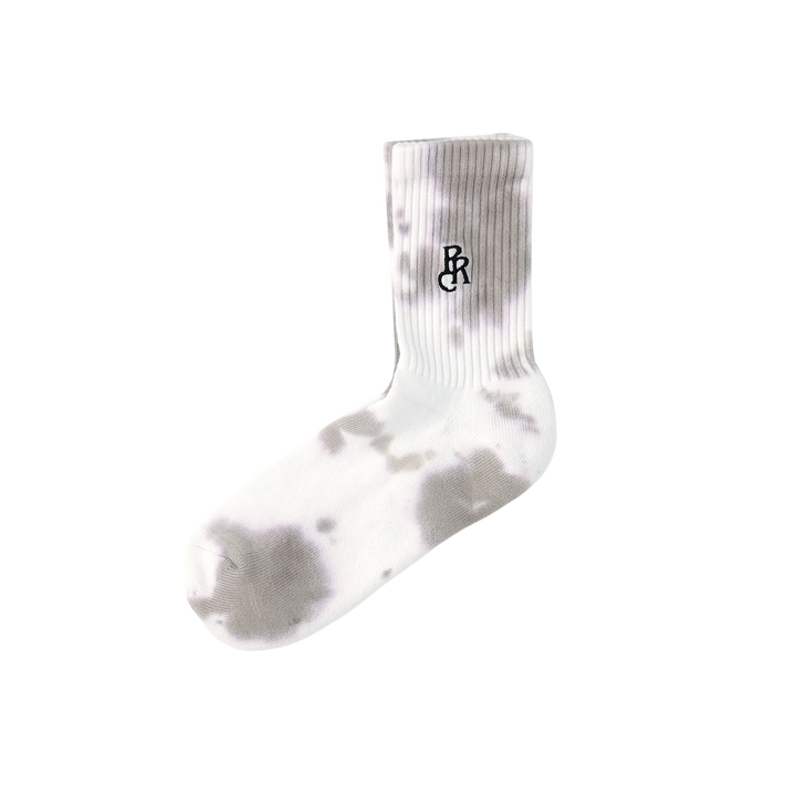 BADGE LOGO TIE DYE SOCKS BLACK