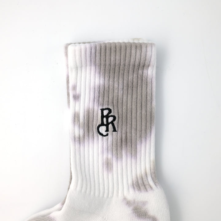 BADGE LOGO TIE DYE SOCKS BLACK