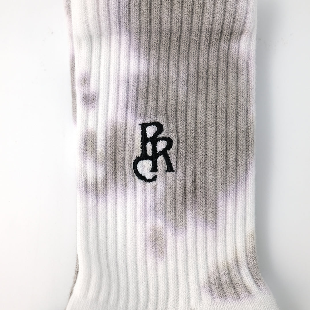 BADGE LOGO TIE DYE SOCKS BLACK