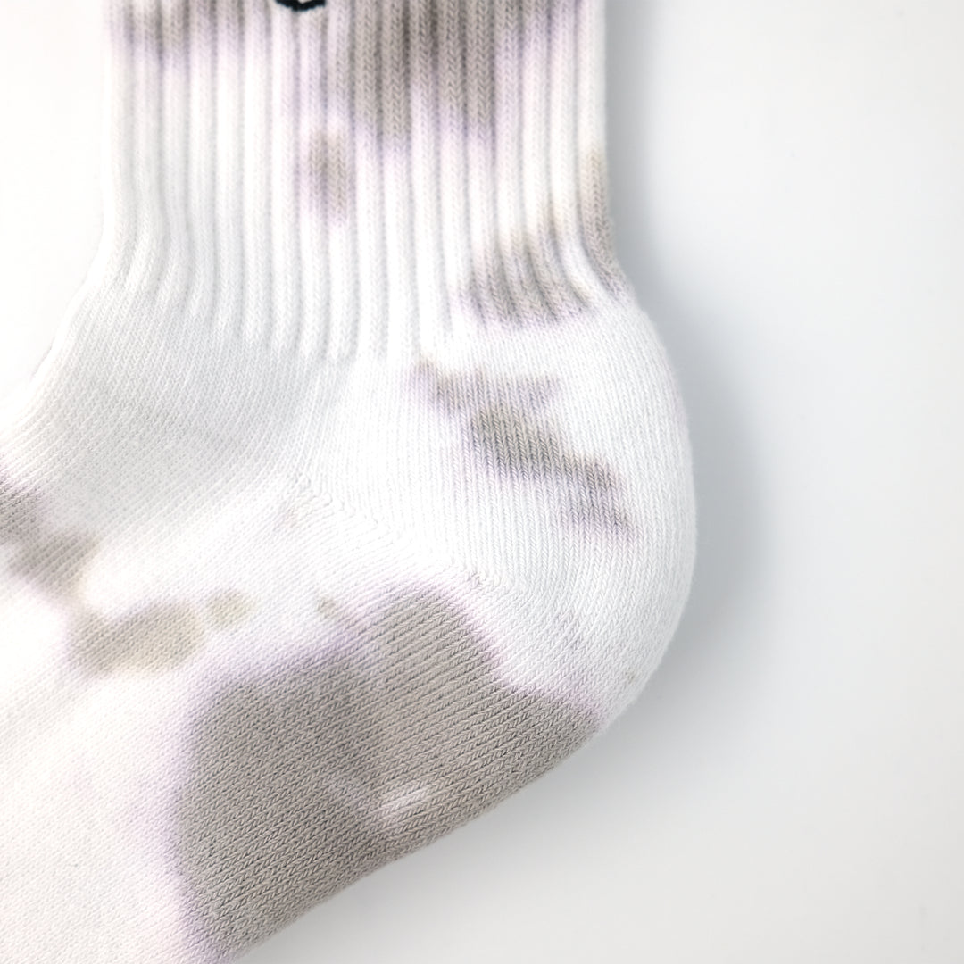 BADGE LOGO TIE DYE SOCKS BLACK