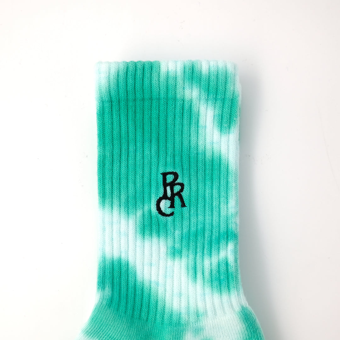 BADGE LOGO TIE DYE SOCKS GREEN