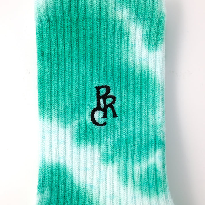 BADGE LOGO TIE DYE SOCKS GREEN