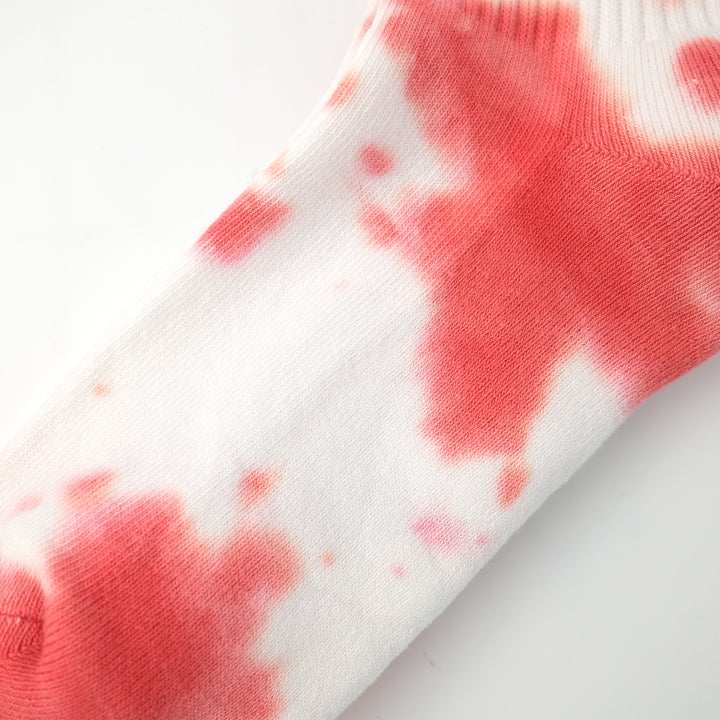 BADGE LOGO TIE DYE SOCKS RED