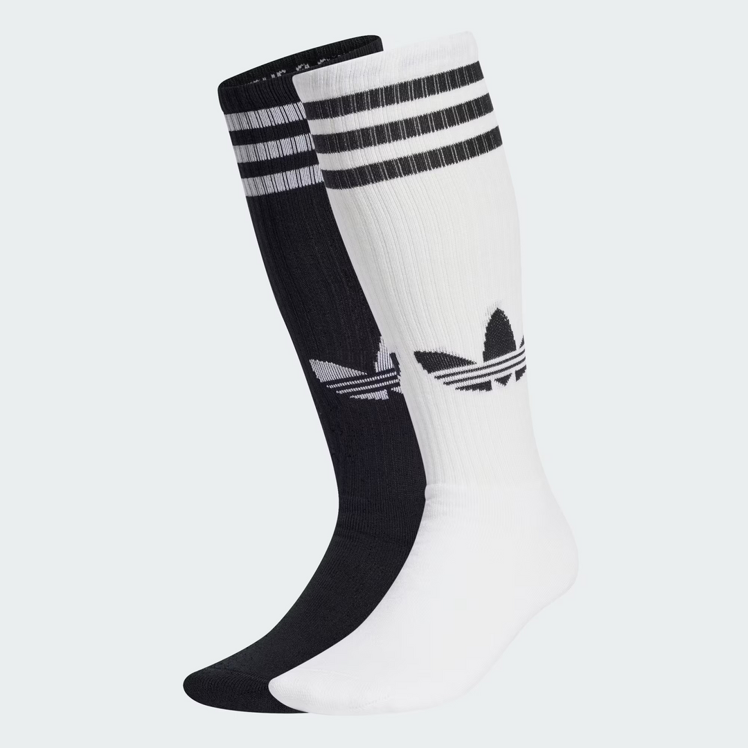 adidas Originals KNEE SOCK 2PACK WHITE/BLACK