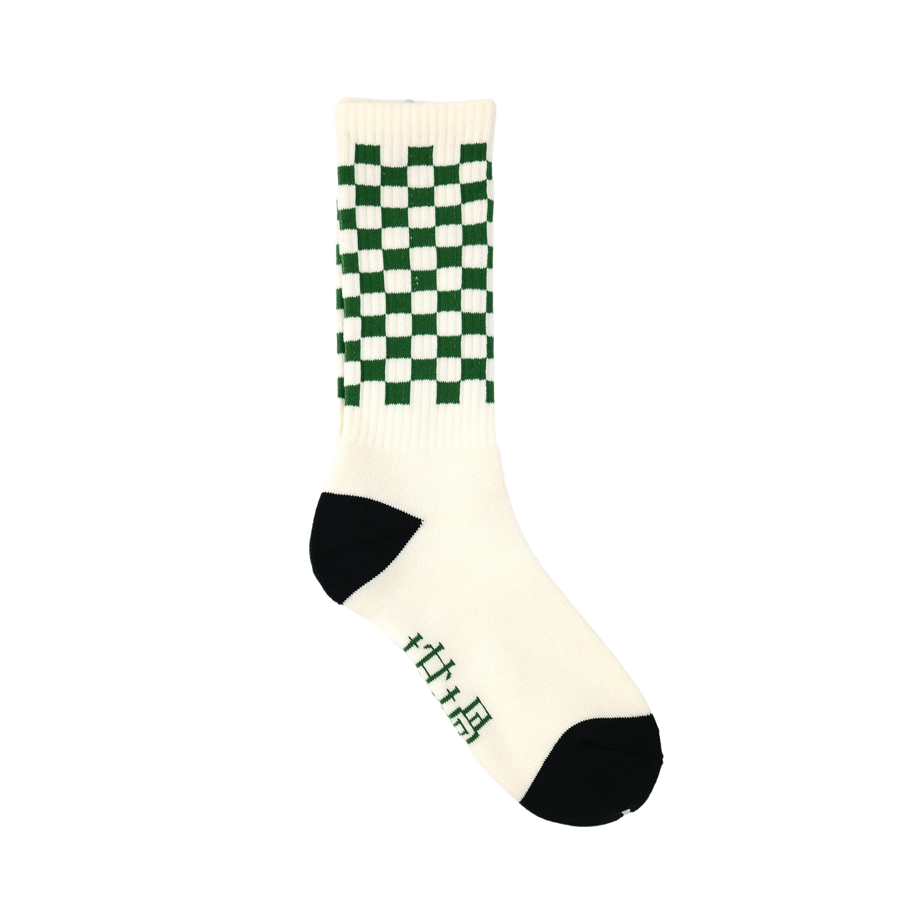 Sock Check Fu CHECKER SOCKS WHITE/GREEN – SOCKSTORE™