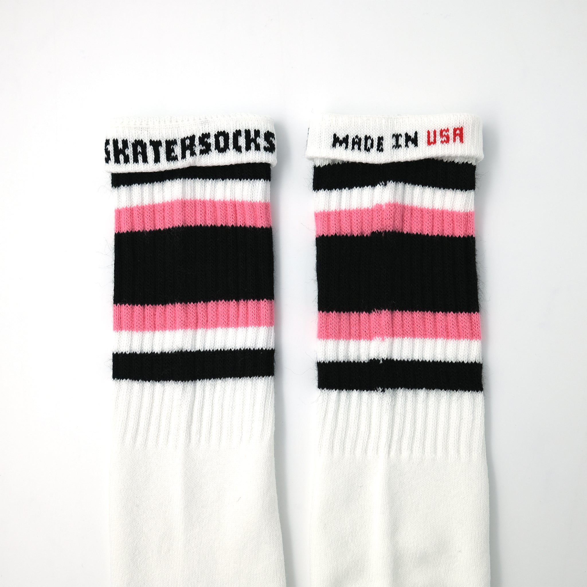22インチ ラインチューブソックス BLACK/BUBBLEGUM PINK