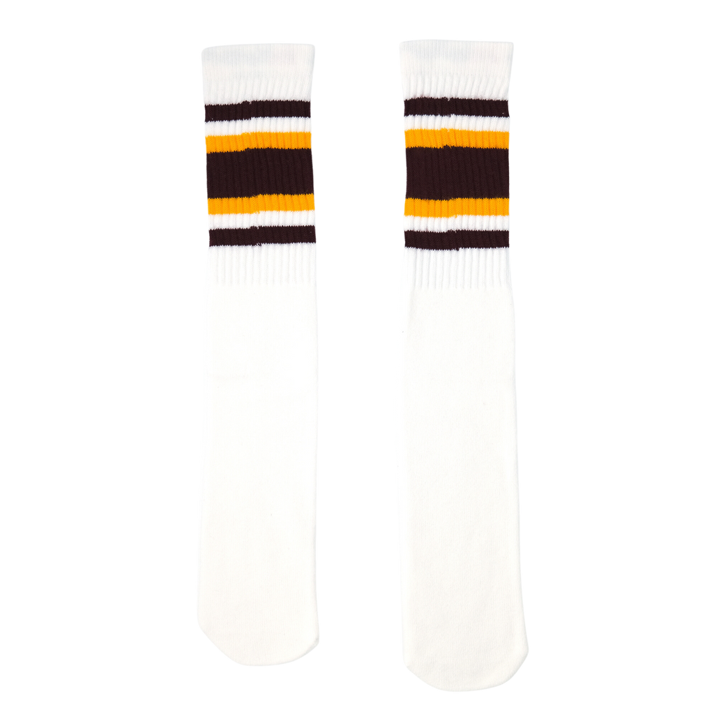 GOLDEN  スタ フリント クル ソックス 【関税込】 22インチ ラインチューブソックス MAROON/GOLD – SOCKSTORE™