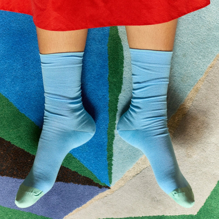 Sock Plain Azur