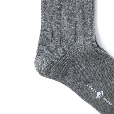 COSTA GRANDE UNITA カシミアブレンド クラシックリブ ロングホーズ LIGHT GRAY