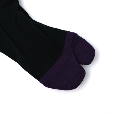 BICOLOR RIB SOCKS MENS BLACK