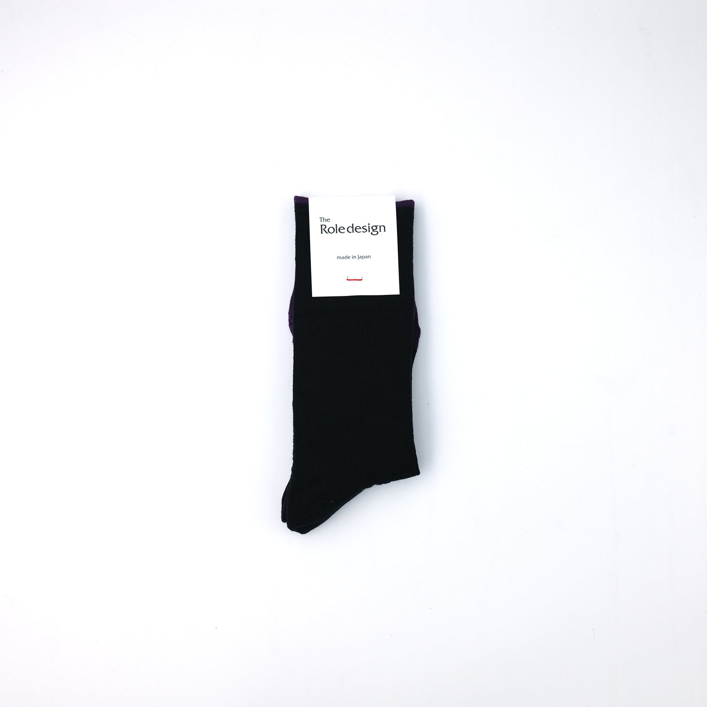 BICOLOR RIB SOCKS MENS BLACK