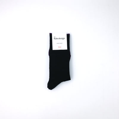 BICOLOR RIB SOCKS MENS BLACK