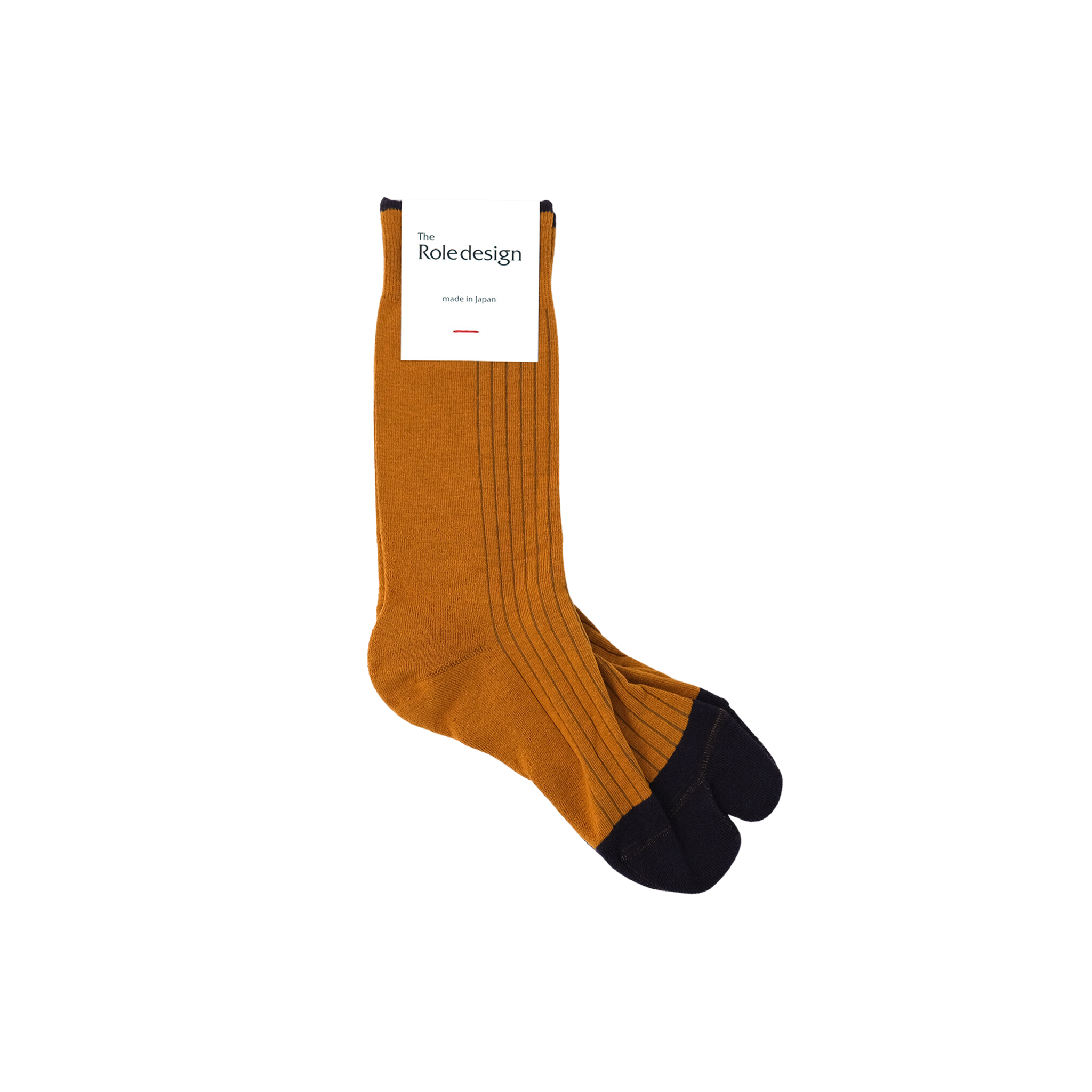 BICOLOR RIB SOCKS WOMENS COGNAC（MUSTARD） – SOCKSTORE™