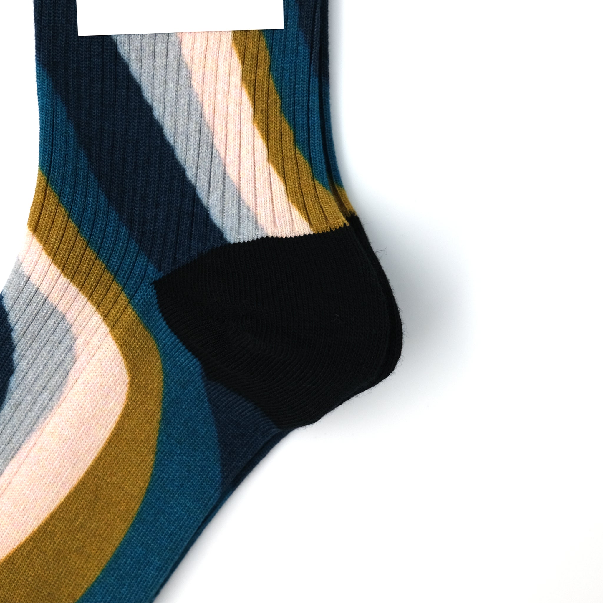 TWIST STRIPE LINK SOCKS / ツイストストライプリンクソックス NAVY