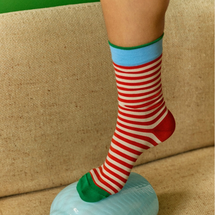 Sock Stripe Vermillon