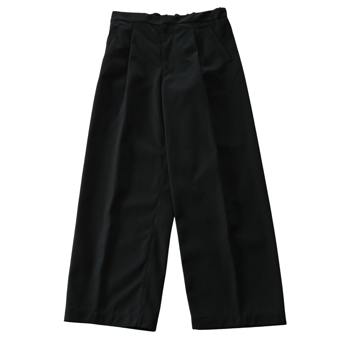 HARD-TWISTED TWILL WIDE PANTS