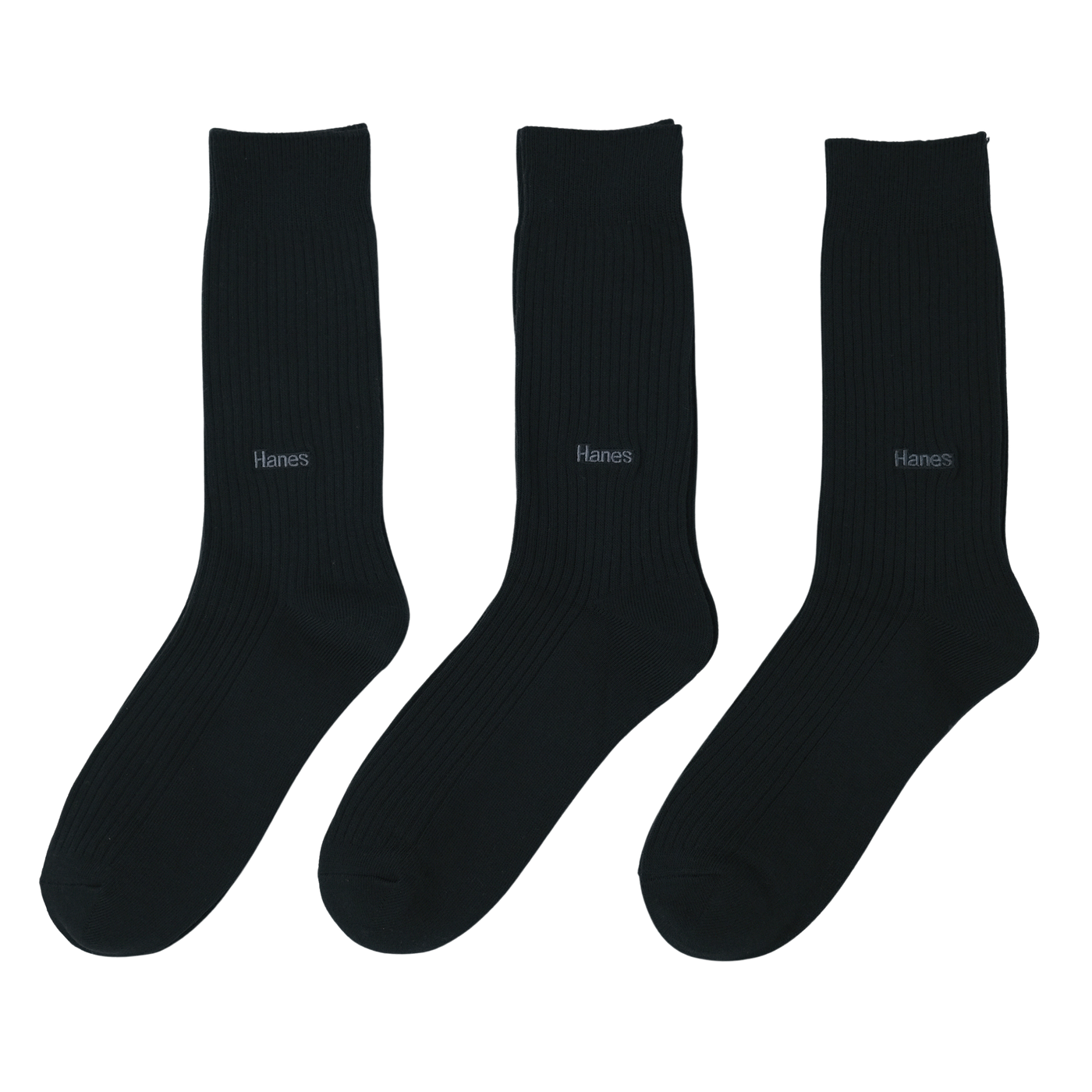 【ノンパイル】フルレングスリブソックス 3PACK BLACK