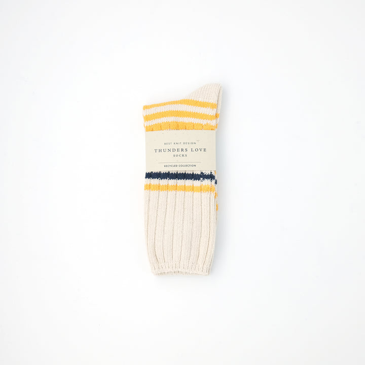 MARINE COLLECTION Stripes White & Yellow Socks