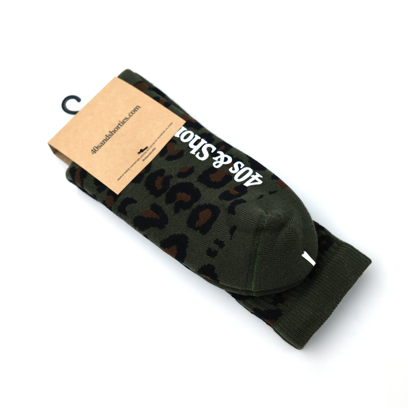 LEOPARD SOCKS OLIVE