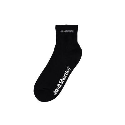 OG LOGO HALF SOCKS BLACK