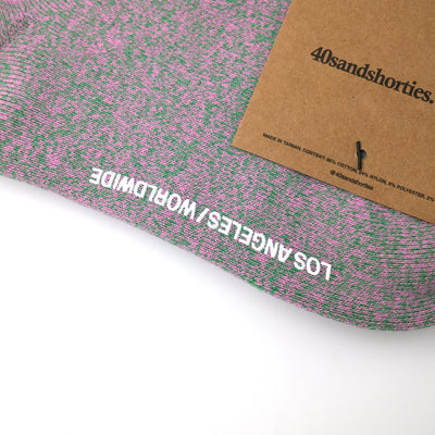 SPECKLE HALF SOCKS PINK/GREEN