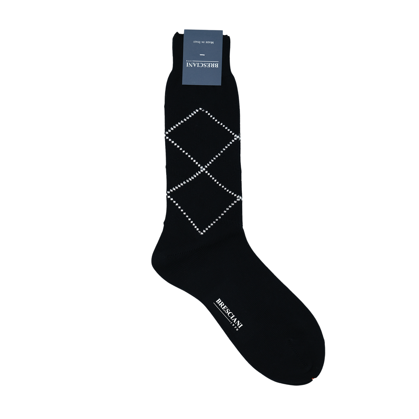 SIMPLE ARGYLE SOCKS BLACK