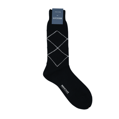 SIMPLE ARGYLE SOCKS BLACK