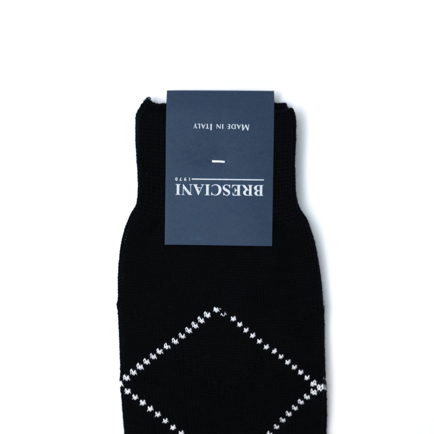 SIMPLE ARGYLE SOCKS BLACK