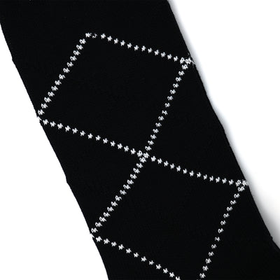 SIMPLE ARGYLE SOCKS BLACK