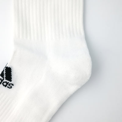スリーストライプス クッション クルー ソックス  3PACK WHITE