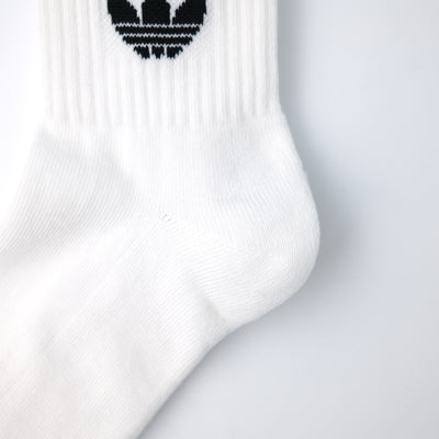 adidas Originals ミッドカットアンクルソックス 3PACK WHITE