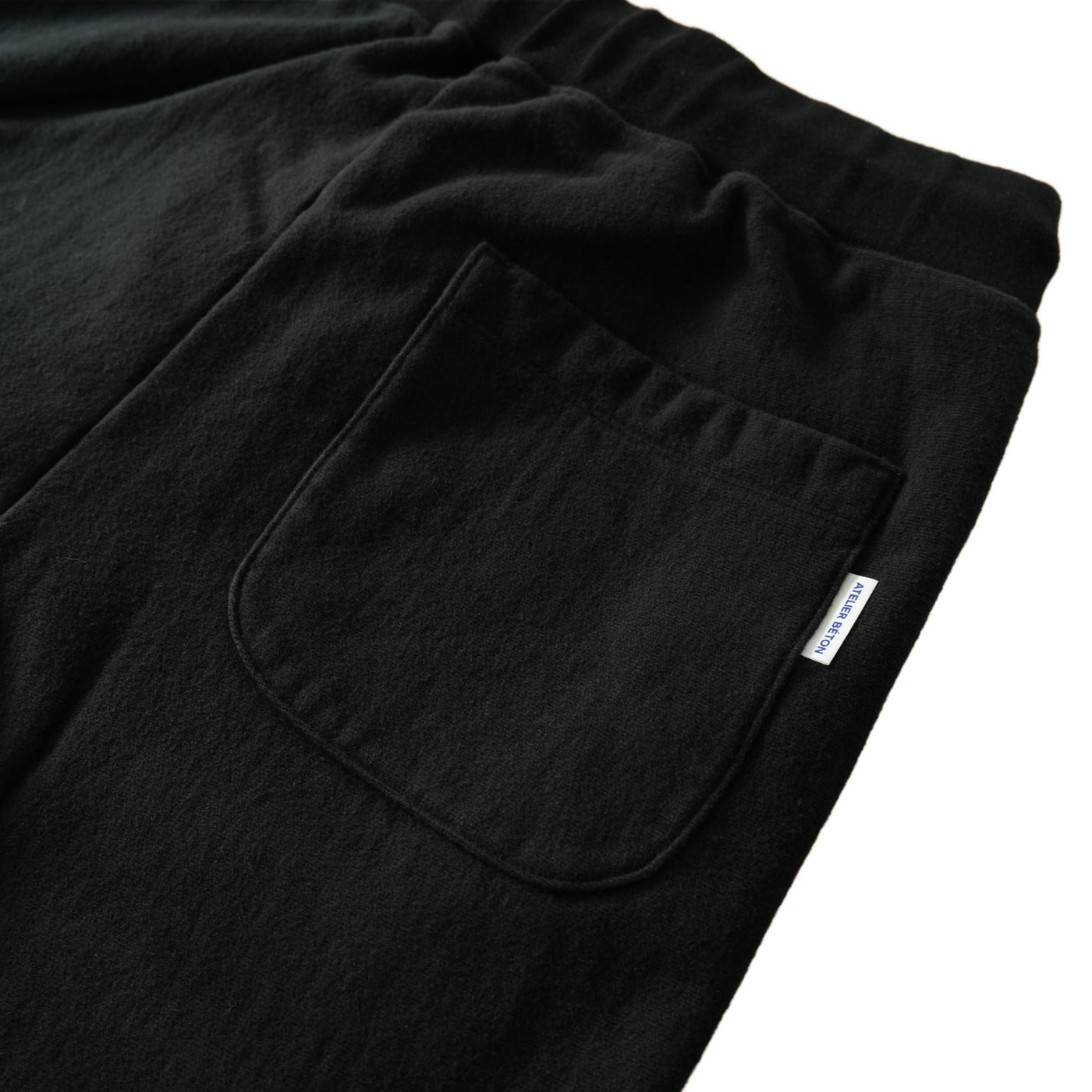 FRENCH TERRY SLIT PANTS BLACK