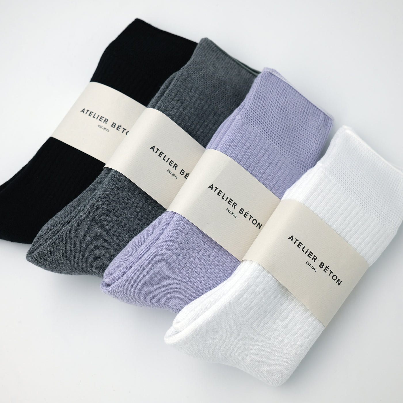 COMFORT RIB PILE SOCKS PURPLE