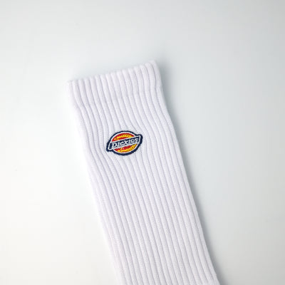 メンズ ロゴ刺繍底パイル 3Pソックス クルー丈 WHITE