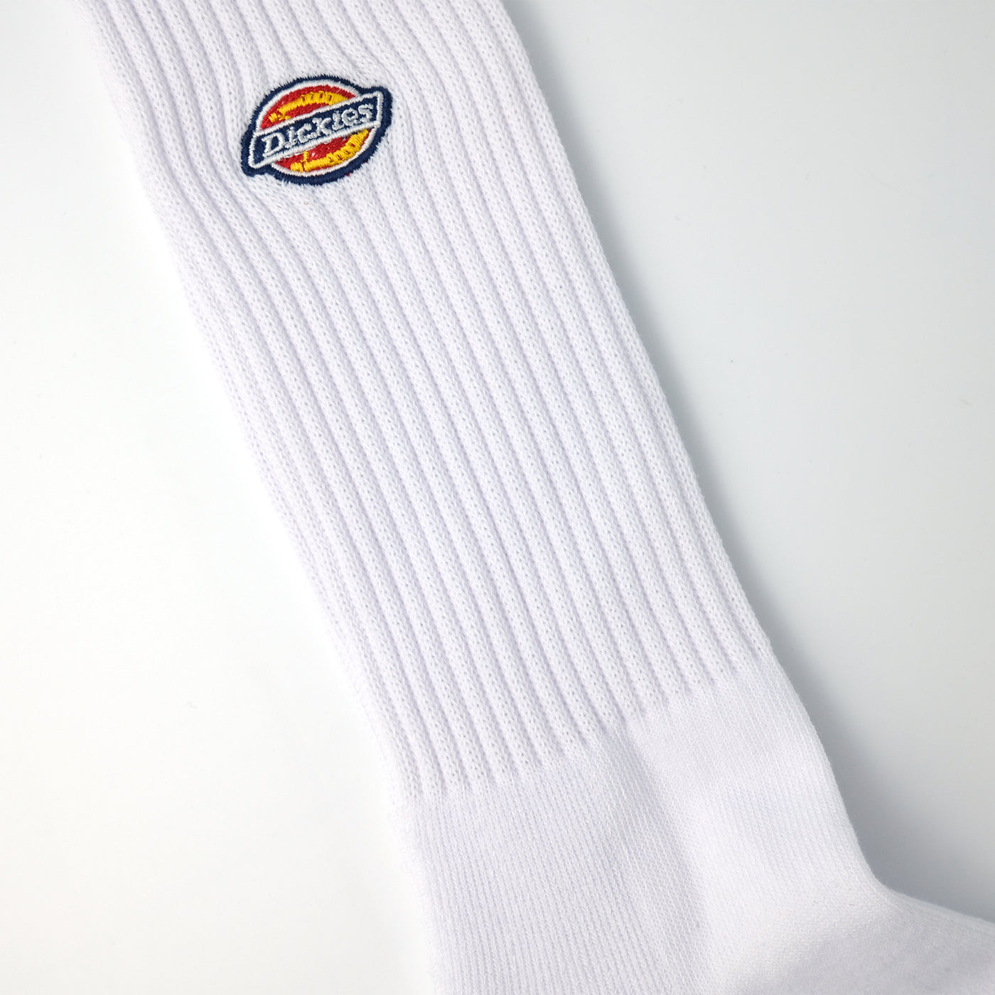 メンズ ロゴ刺繍底パイル 3Pソックス クルー丈 WHITE