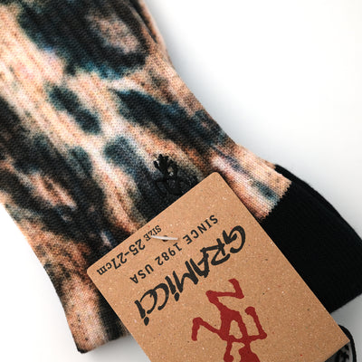 TIEDYE CREW SOCKS B（BROWN）