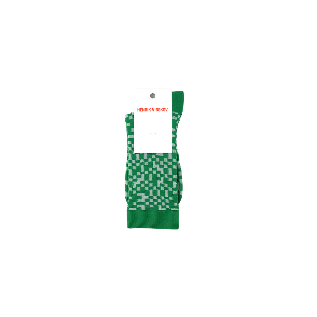 Pixel Socks Green Transparent