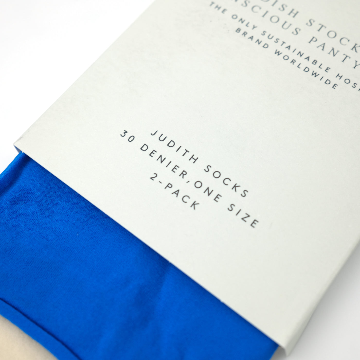 Judith Socks twopack: creme/ sharp blue