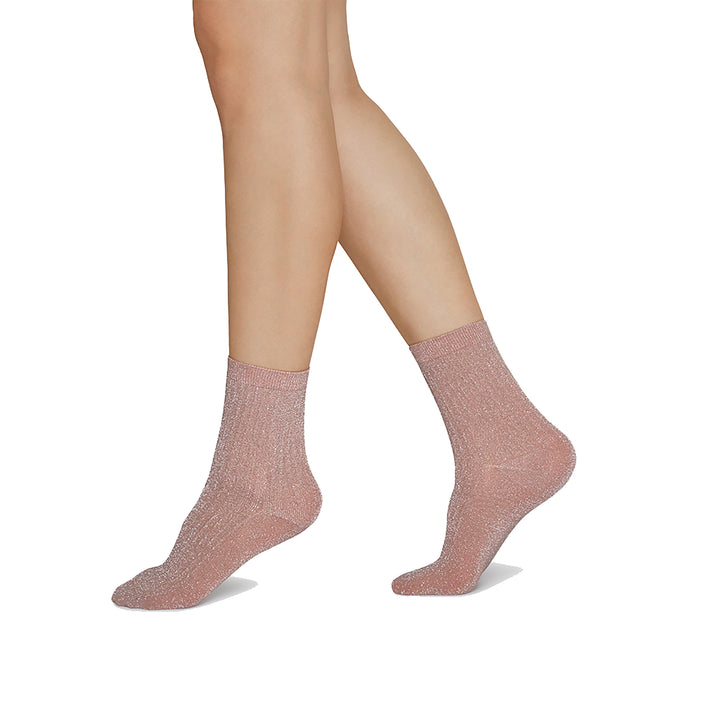 Stella Shimmery Socks Dusty Rose 